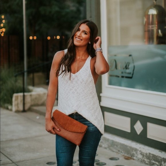 NWT Free People Chevron Sweater Tank Top Red XS - Picture 2 of 11